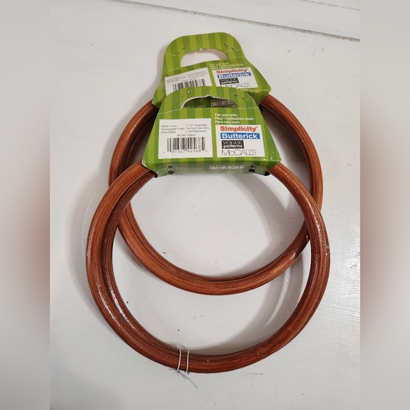 Vintage Hands On  Wooden Handbag Handles for Sewing Projects 2 Pairs - Picture 2 of 4